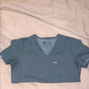 Figs graphite V-Neck Scrub Top